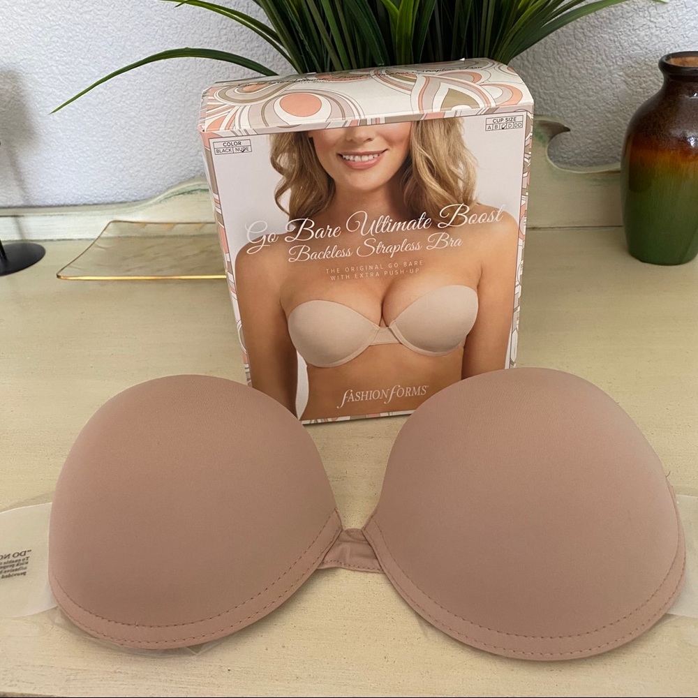 NEW! Go Bare backless strapless push up bra